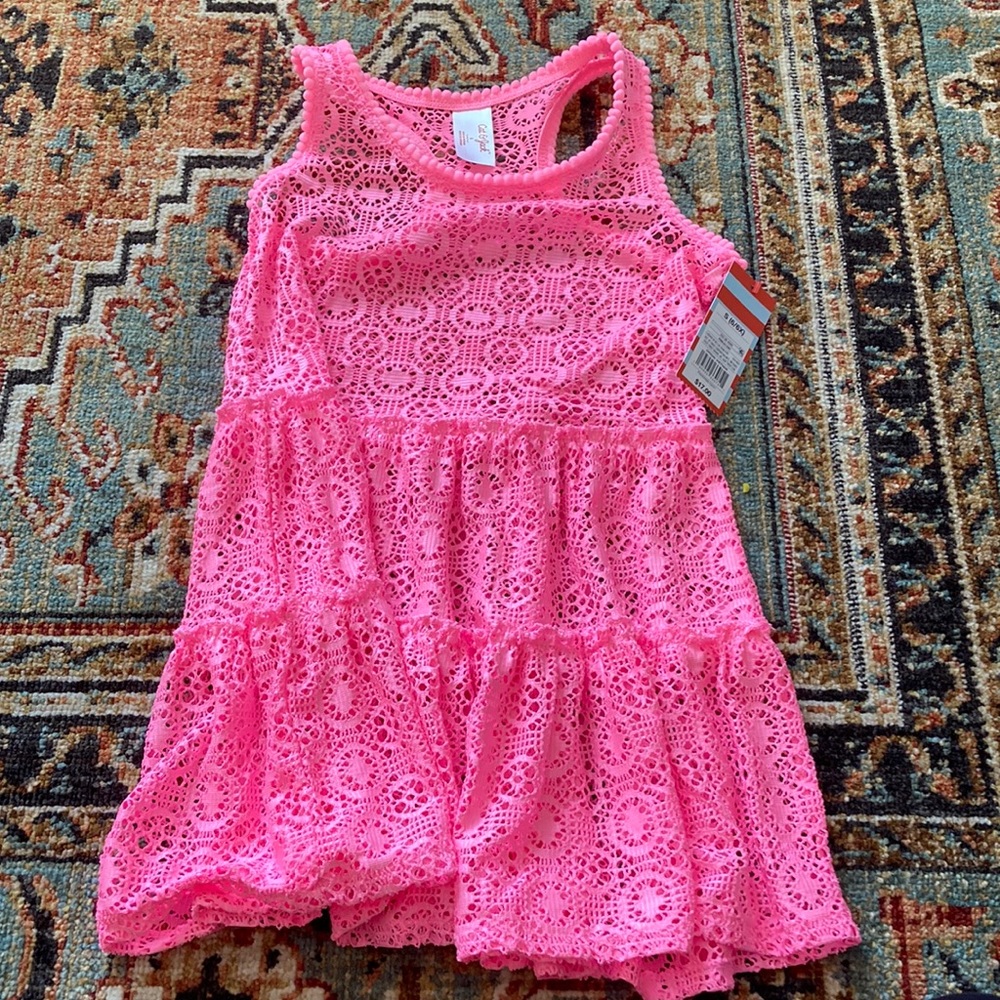 Girls Cat & Jack Swimsuit Cover up Size S 6/6x!